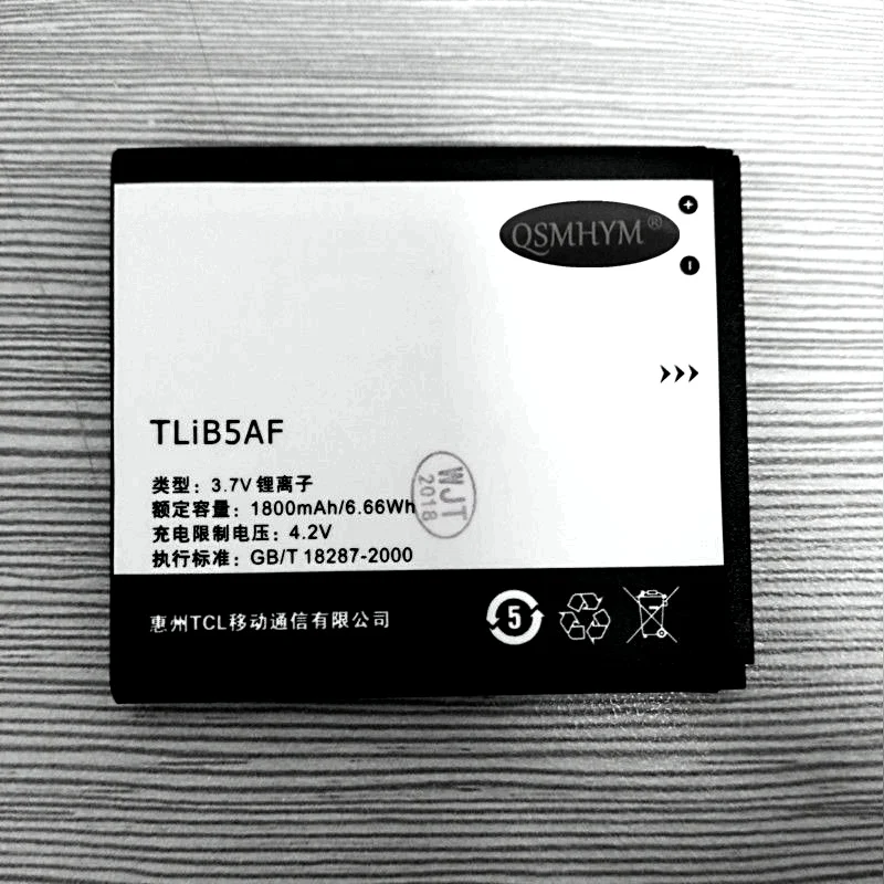 Оригинальный аккумулятор TLiB5AF 1800mAh 3 7 V для Alcatel One Touch 997D OT 997 OT997 5035 новый с номером