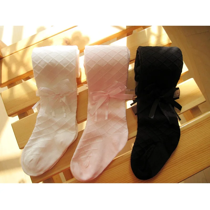 Кружевные колготки для девочек мягкие эластичные из 100% хлопка детские 2017 теплые