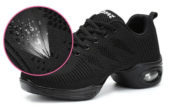 Женские Танцевальные Кроссовки Akexiya белые и черные балетки для бальных танцев