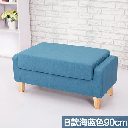 blue 45x90x42H cm Ткань диван табурет Кровать Конец табурет магазин одежды обувной магазин скамейка табурет - Цвет: blue 45x90x42H cm