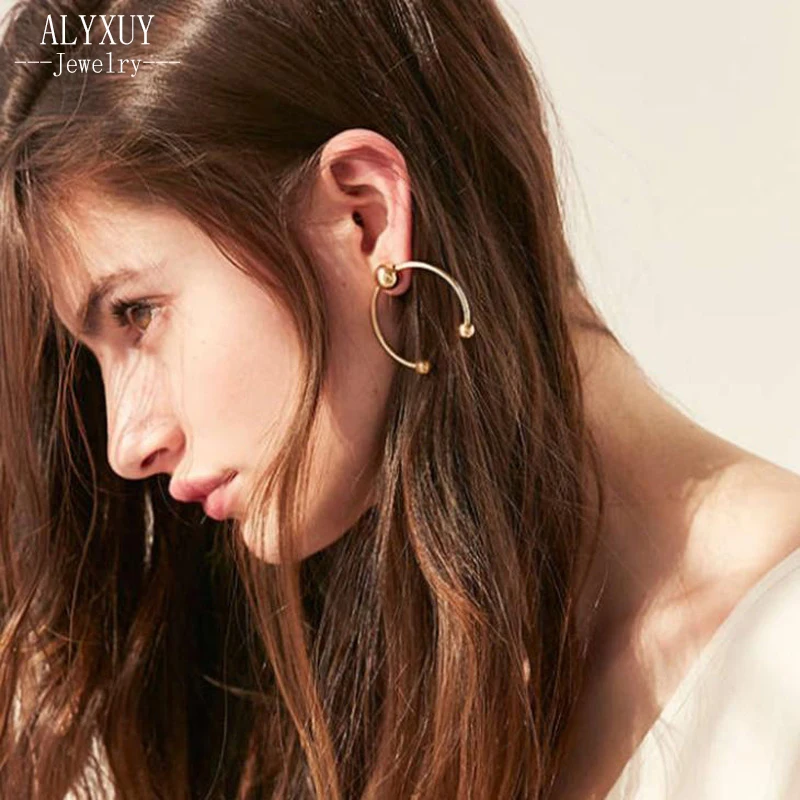 Новая мода Геометрия бисера половины круглые серьги E0052|round earrings|earrings fashionfashion