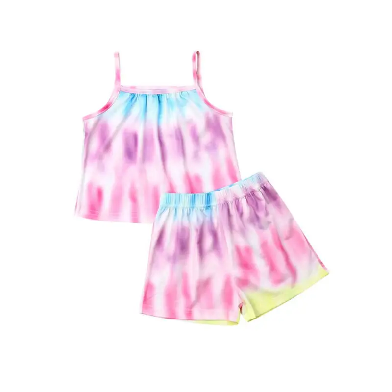 Детская одежда для девочек комплект из 2 предметов: майка на бретельках без