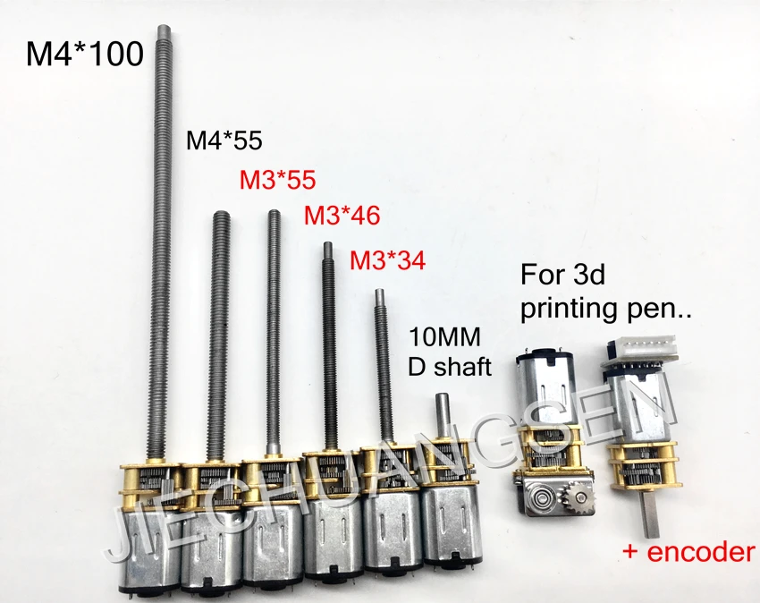M4 * 55 мм N20 винтовой вал мотор-редуктор постоянного тока 3 в 6 12 В DIY Миниатюрный