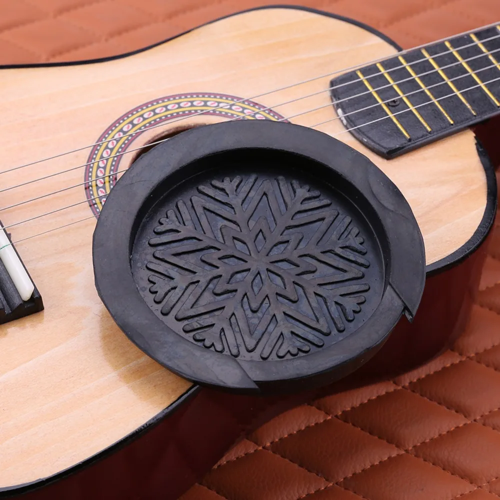 

1pc Guitar Sound Hole Cover Silicone Acoustic Classic Guitar Feedback Buster Sound Hole Buffer for 38"/39" 41"/42" Color Black