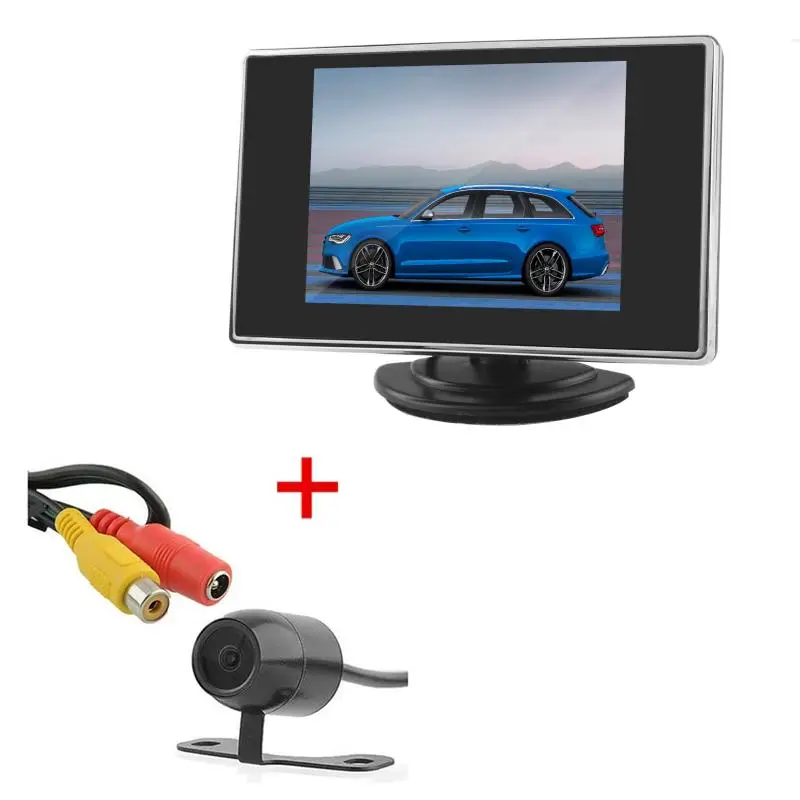 Monitor and E300 XYCING 3,5 дюймовый автомобильный монитор заднего вида для камеры заднего вида - Цвет: Monitor and E300