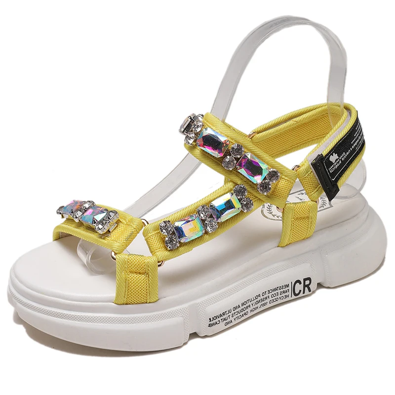 Fujin/2021 брендовые весенне-летние и осенние туфли на платформе с открытым носком