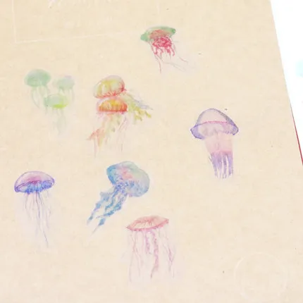 4 шт. упак. декоративные наклейки на мобильный телефон медузы тусклые Лаки