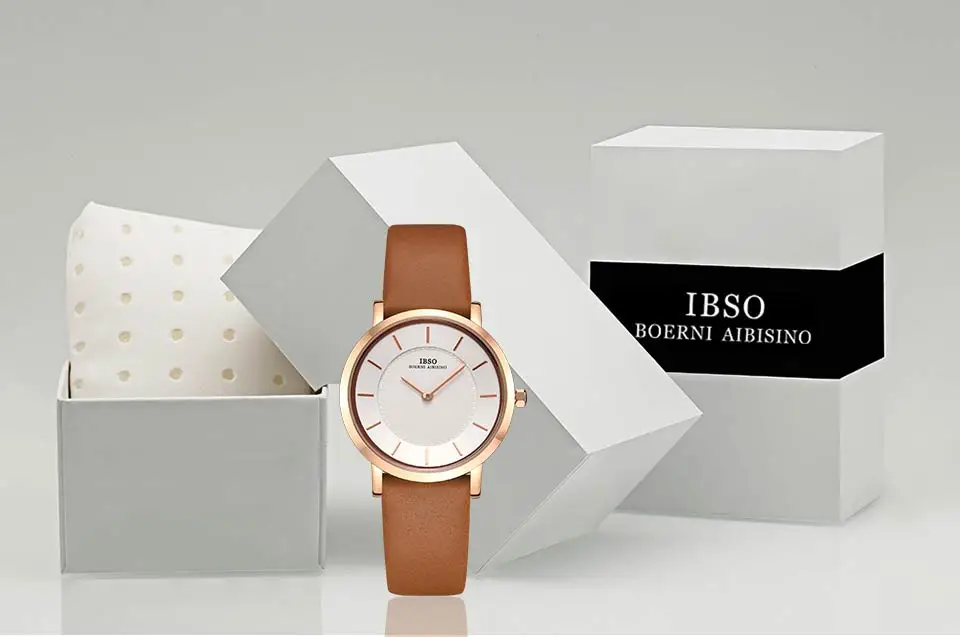 IBSO 7,6 мм наручные женские часы простые женские часы модные Montre Femme кварцевые женские часы Relogio Feminino