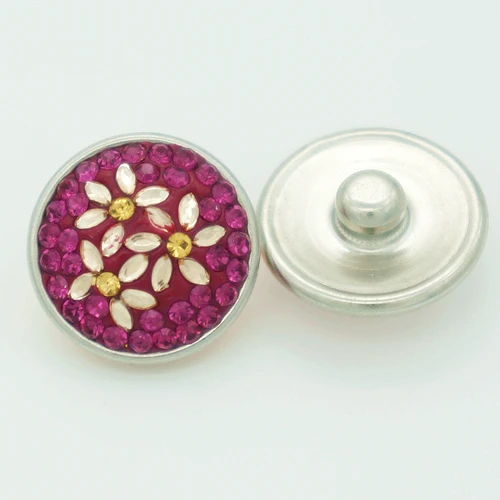 Горячая распродажа! KB0257 красивые цветы 18 мм Стразы Кнопки подходят DIY Браслеты