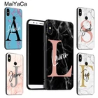 Чехол под заказ с мраморным рисунком и инициалом имени для Xiaomi Redmi Note 11 Pro 10 9 8 9S 10S 9A 9T Mi 11T 11 Lite POCO F3 M3 M4 X3 Pro X3 GT