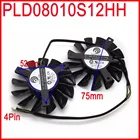 Вентилятор для видеокарты MSI Twin Frozr III, 2 шт.лот PLD08010S12HH, 75 мм, 12 В, 0,35 А, 4 контакта