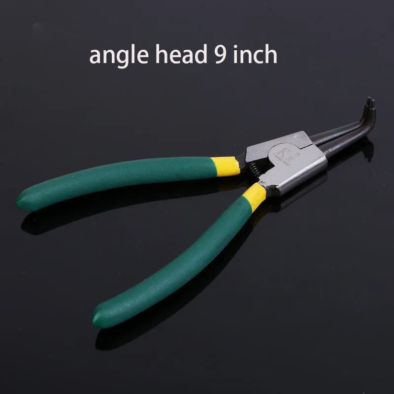 8inch angle head 7/9/13 дюймов Многофункциональный стопорных колец мульти инструменты мульти обжимной инструмент Клещи для внутренних и внешних клещи для снятия пружинного кольца стопорное плоскогубцами рессорной серьгой - Цвет: 8inch angle head
