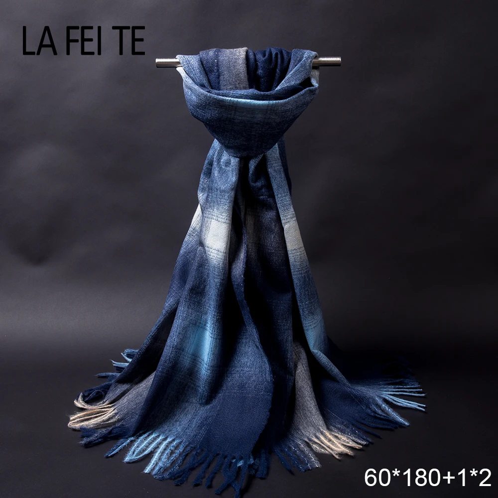 New Winter Cashmere Scarf Men Women Shawl Male Neckerchief Business Plaid Pashmina Foulard Female Wraps Women Scarves For Ladies