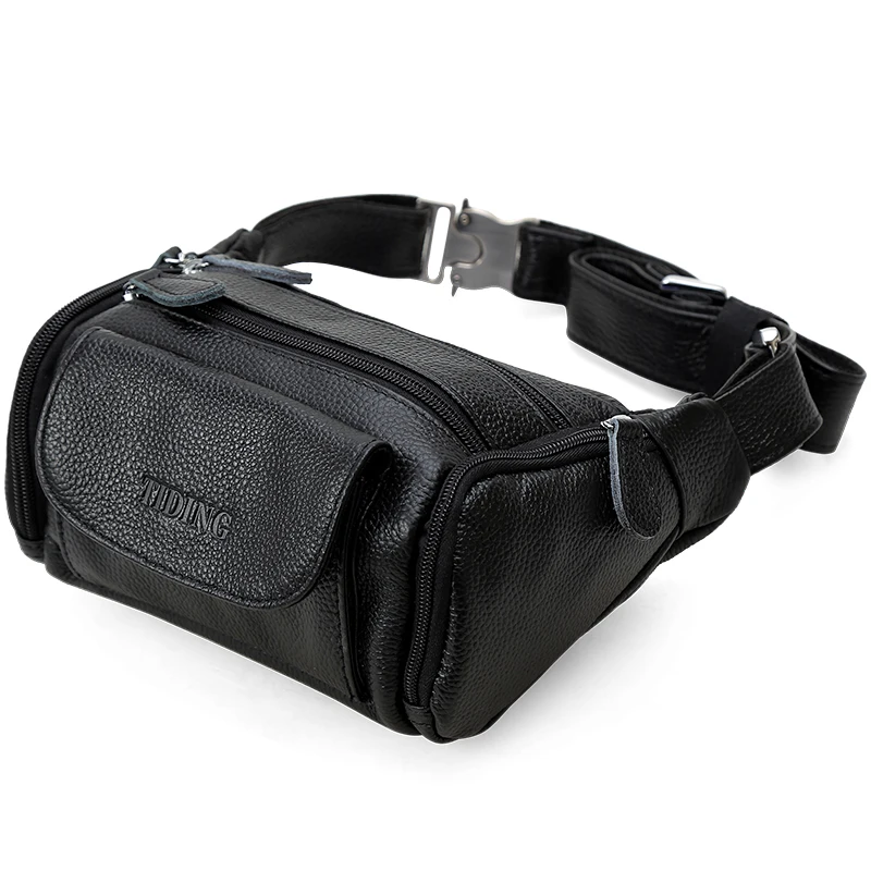 Мужская поясная сумка из натуральной кожи для путешествий телефона маленькая