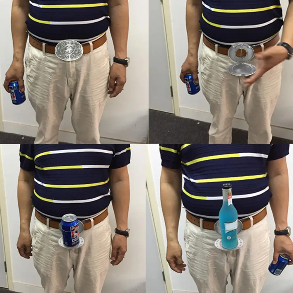 Портативный металлический ремень для бара с пряжкой смешная бутылка дюйма улицы