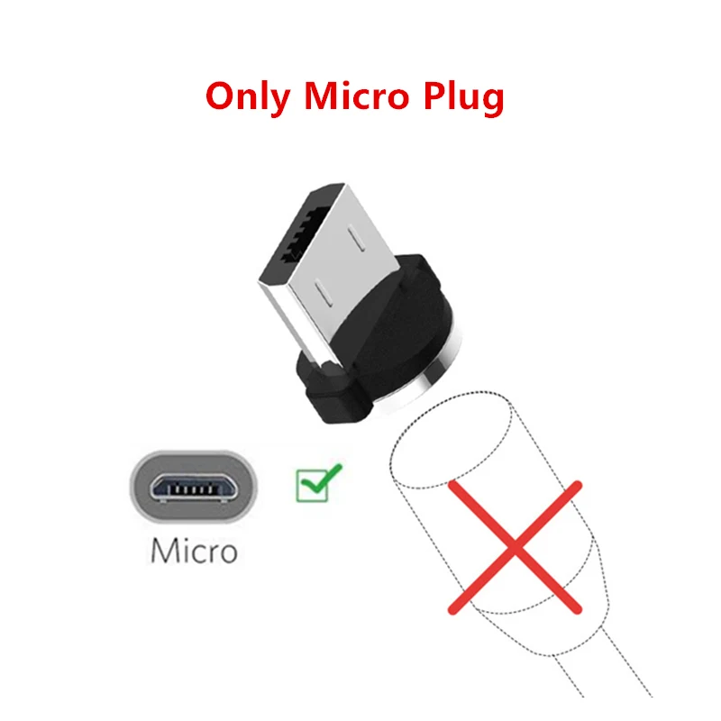 Only Micro usb Plug Магнитный микро USB QC 3,0 быстрое зарядное устройство Магнитный провод зарядки для samsung LG W30 Xiaomi 4X Redmi 4 Note 5 6 Pro Android мобильный телефон - Тип штекера: Only Micro usb Plug