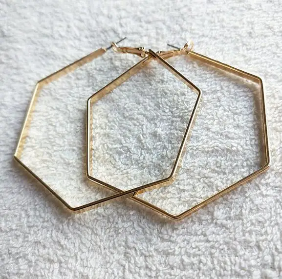 Большие серьги кольца для женщин новые модные большие гладкие круглые