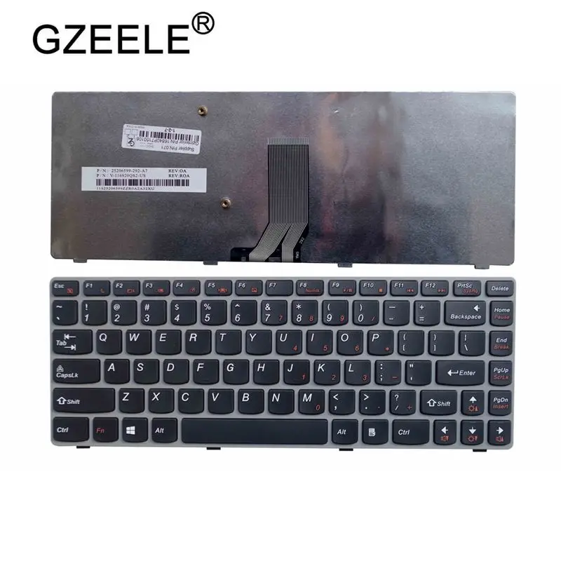 Новая клавиатура для ноутбука LENOVO Y480 Y480N Y480M Y480A Y480P Y485M Y485 серого цвета
