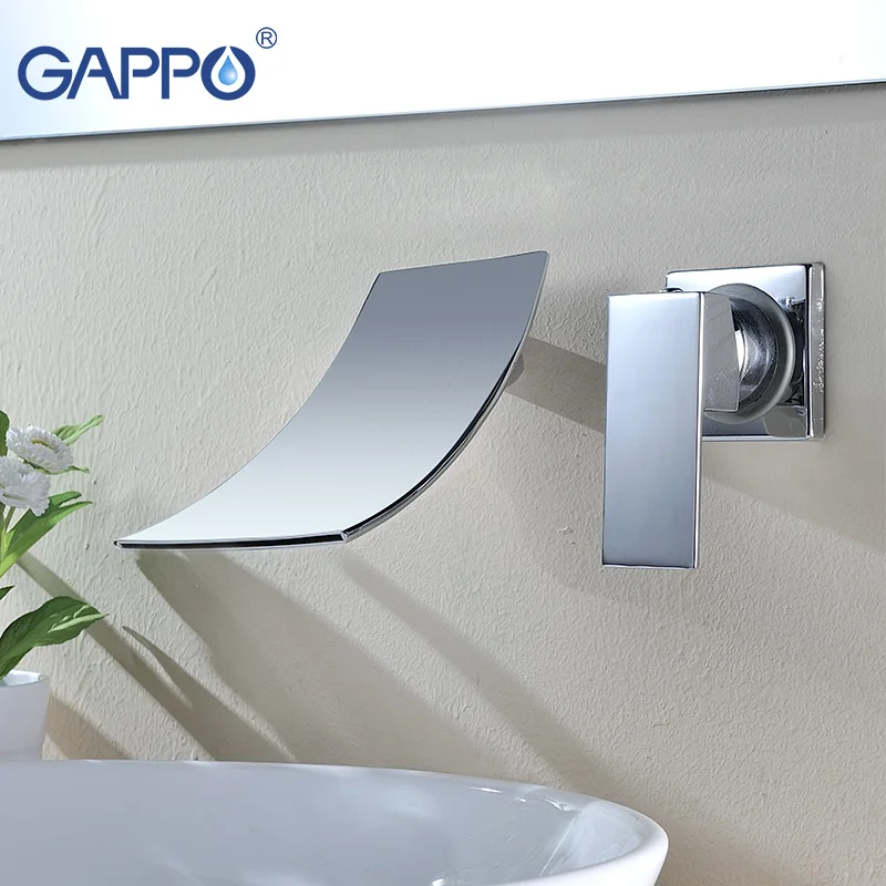 Смеситель для раковины Gappo настенный кран Водопад ванной комнаты крепление на