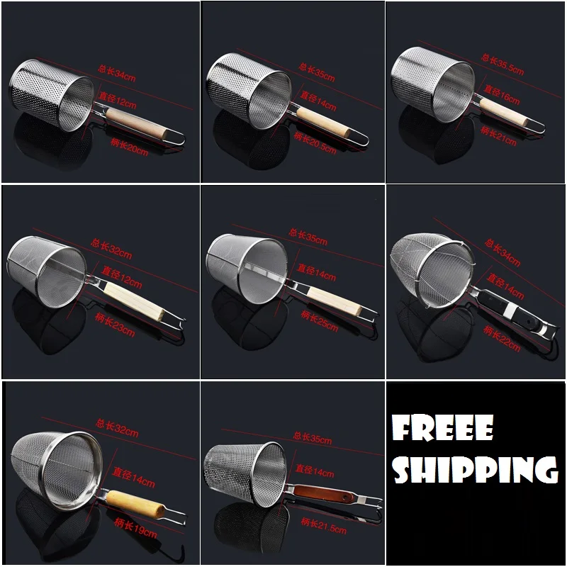 Дуршлаг Из Нержавеющей Стали сито для пасты сетчатый фильтр лапши Ложка большая