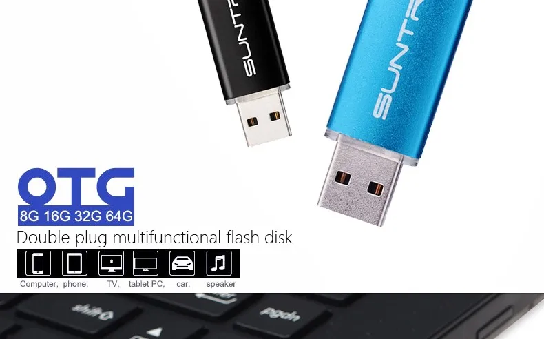 Suntrsi USB флеш-накопитель 64 Гб OTG флеш-накопитель высокоскоростной флеш-накопитель для телефона компьютера USB флешка флеш-накопитель индивидуальный логотип печать