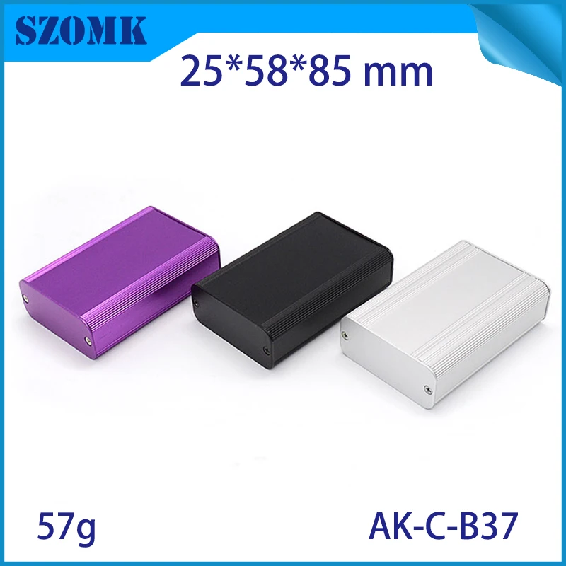 1 шт 85x58x25мм алюминиевая Электроника pcb коробка шкаф szomk алюминиевые корпуса diy