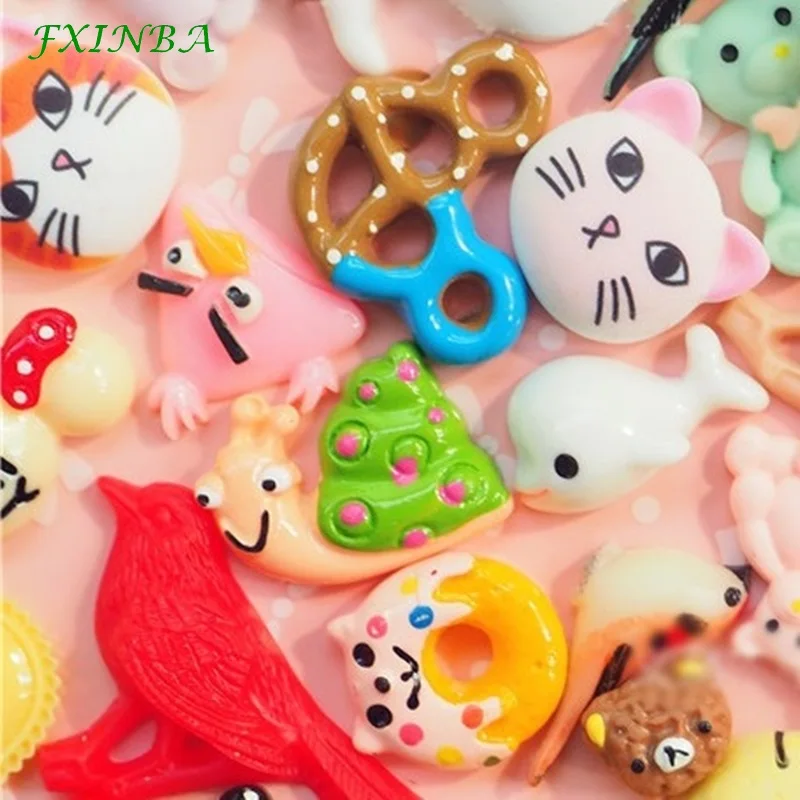 Fxinba 1/3/5/10 шт с рисунками зверей из мультфильмов, Чарующее ювелирное Slime наполнитель DIY Украшение телефона Декор шармы из полимера в форме ягодок Лизун глины поставки слаймов игрушки