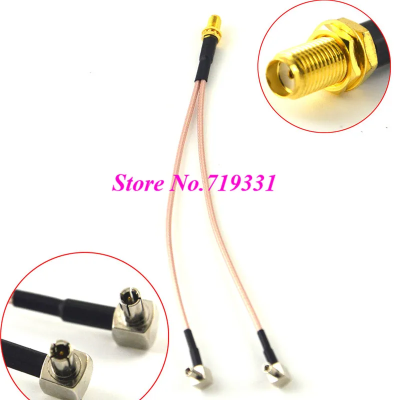 SMA Female to Y Тип 2 X TS9 Male/CRC9 Male коннектор сплиттер Сумматор кабель Pigtail RG 316 15 см 20 см|cable
