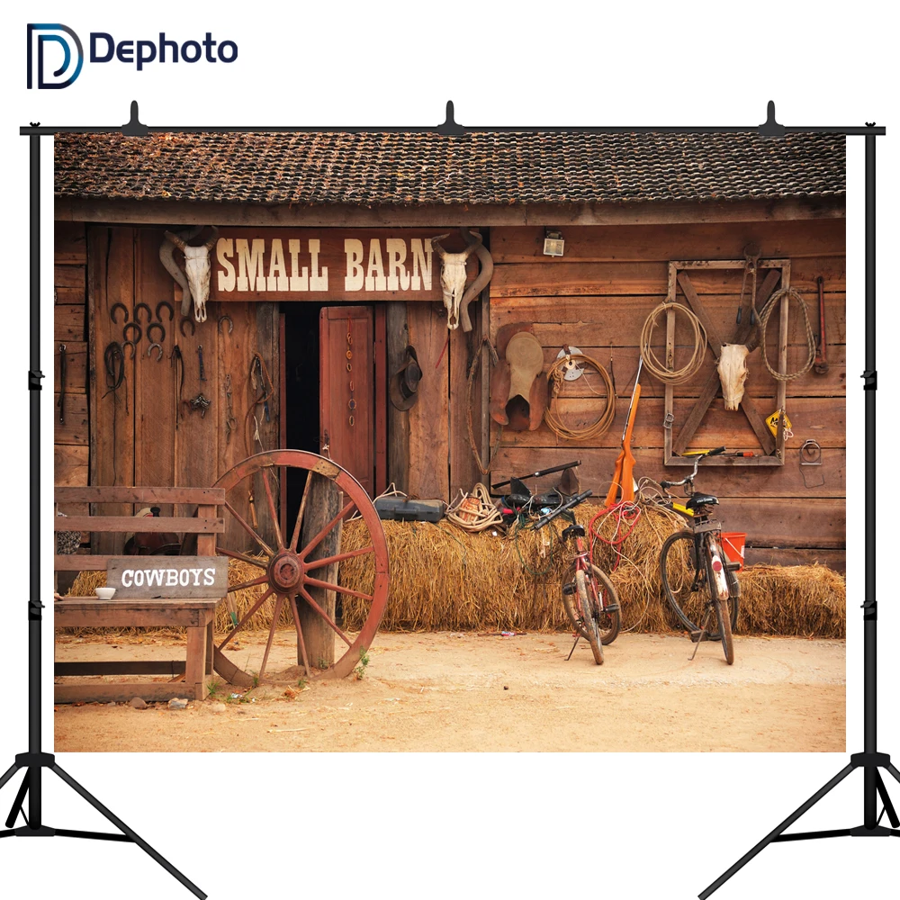 DePhoto маленький сарай Ковбойское колесо деревянная дверь Американский западный