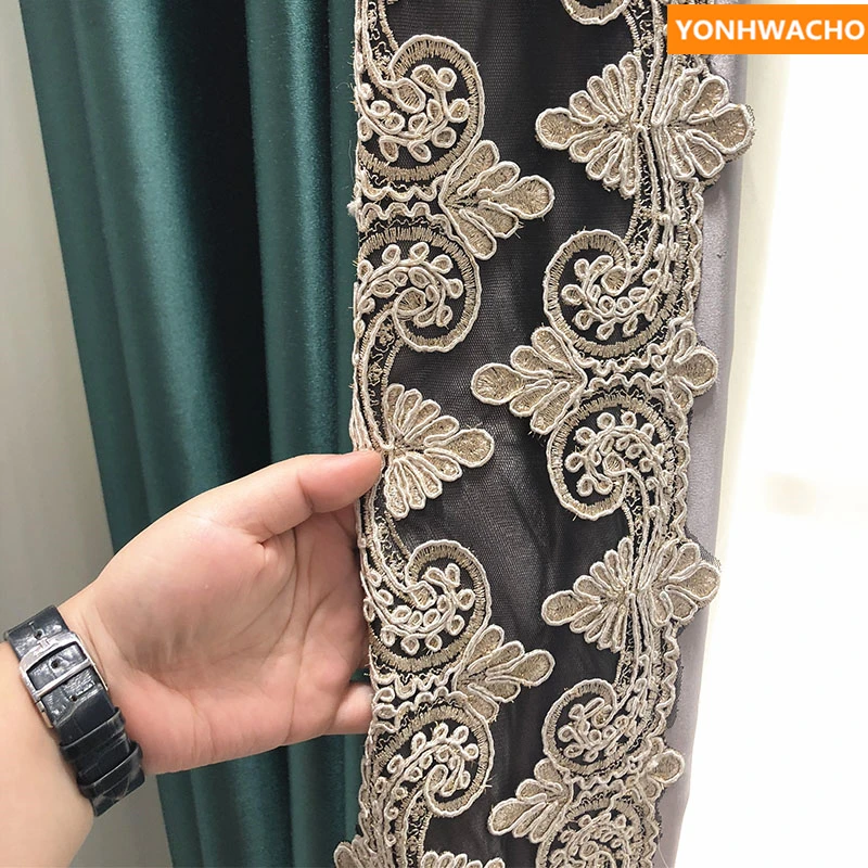 Шторы на заказ однотонные китайские комбинированные занавески для гостиной