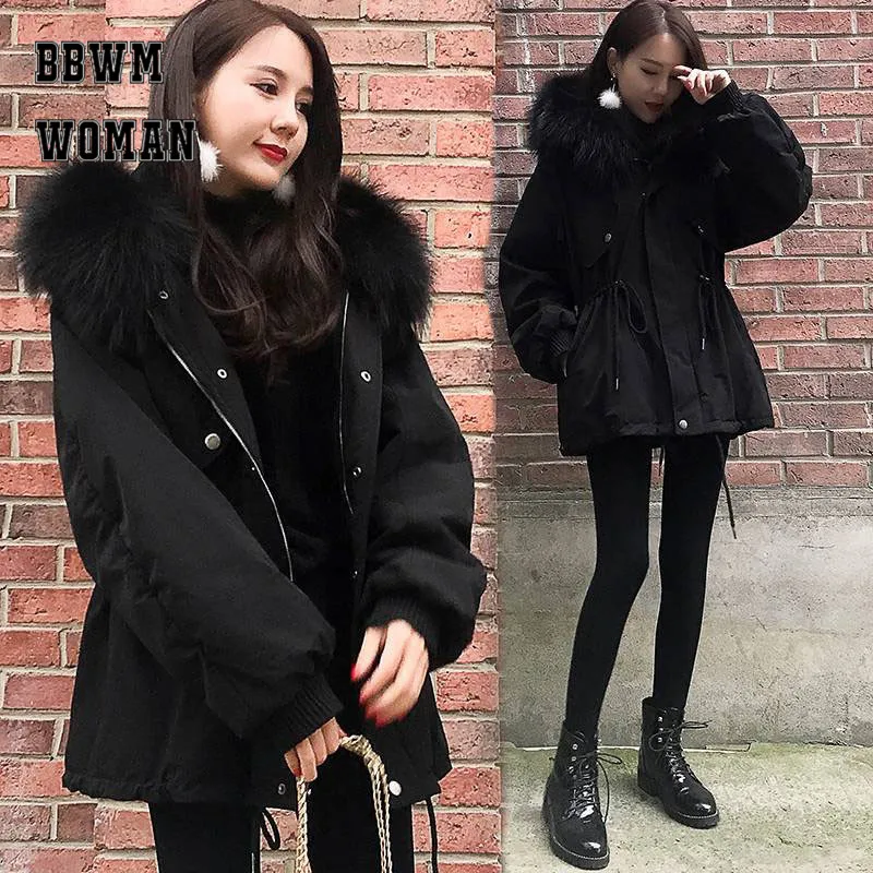 Женский пуховик из хлопка новинка зимы 2018 Корейская женская куртка с капюшоном