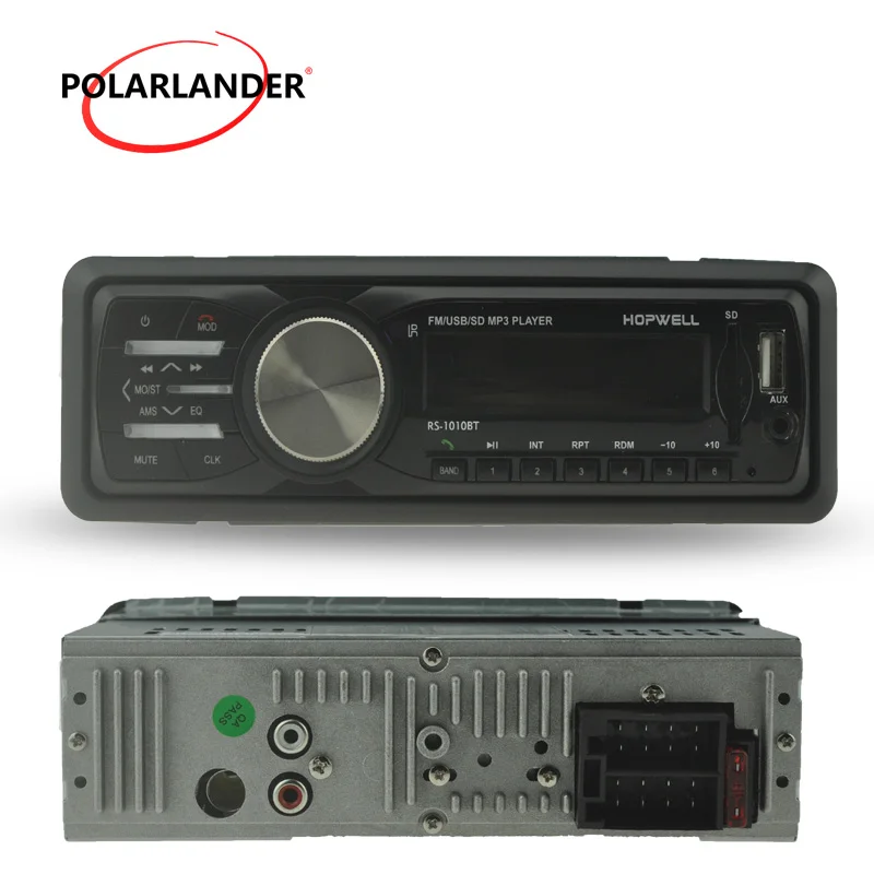 1010BT 1Din Автомобильный стерео In-Dash MP3 Аудио плеер ЖК-экран FM-радио Bluetooth AUX Dual USB ISO RCA с