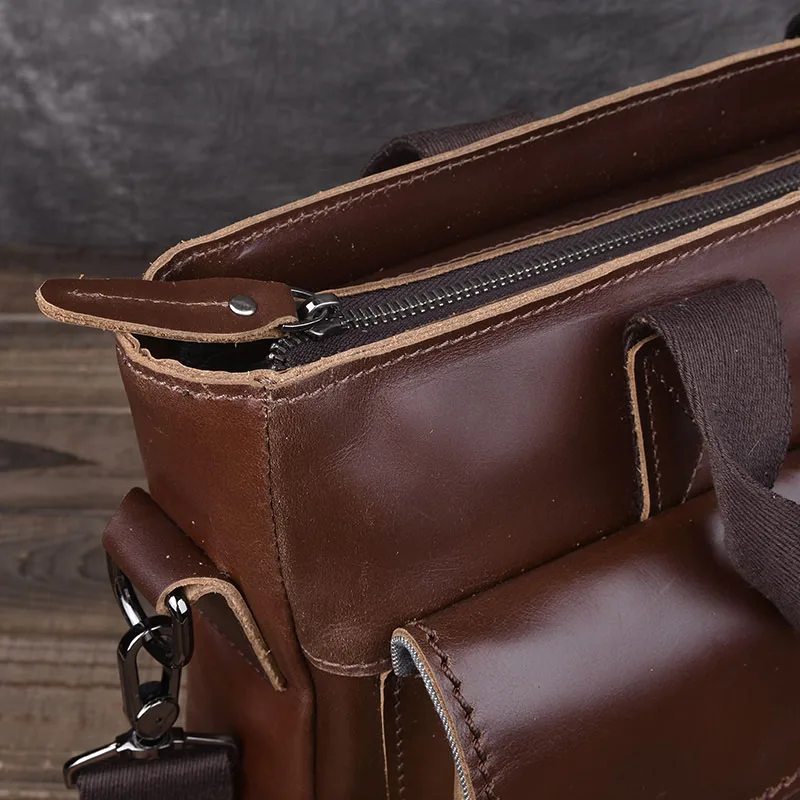 AETOO натуральная кожа мужская кожаная сумка повседневная для компьютера Ретро