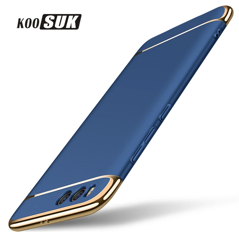 KOOSUK Xiaomi Mi6 позолоченный чехол для телефона Coque Mi 6 M6 задняя крышка 3 в 1