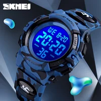 SKMEI Military Kids Sport zegarki 50M wodoodporny elektroniczny zegarek na rękę Stop Watch zegar cyfrowy zegarek dla dzieci dla chłopców dziewcząt 4