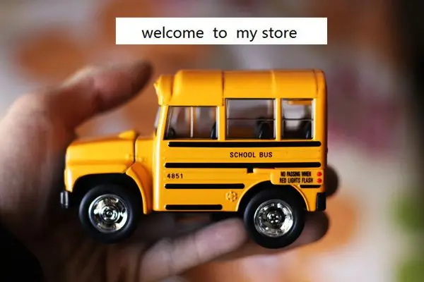 

PVC+alloy school bus model toy