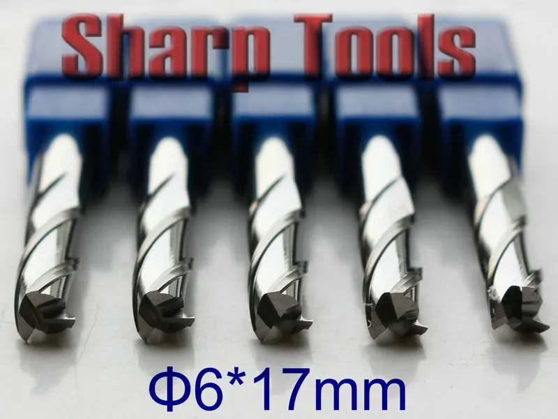 6x17 мм деревообрабатывающие фрезы Фрезы 3 флейты Концевая фреза карбида вольфрама