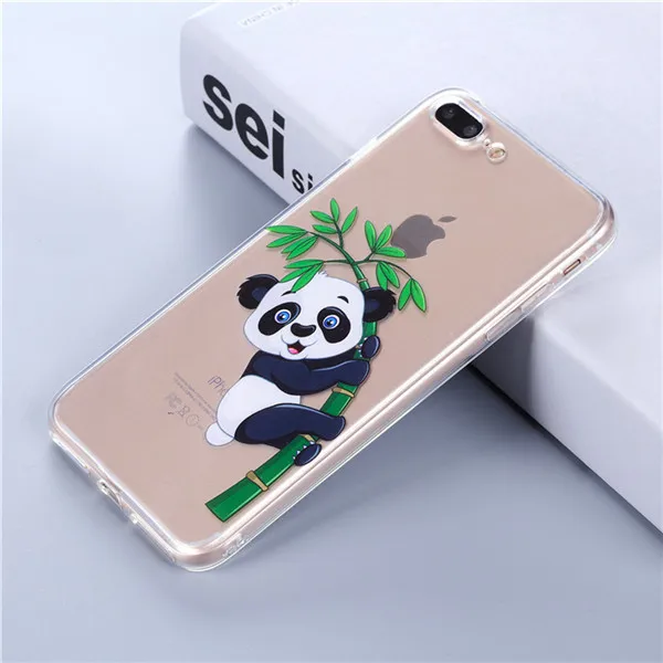 450 Чехол для телефона 6, 6 S, 7, 8 Plus, XS, милые животные, любовь, чехол для iPhone X, чехол из мягкого ТПУ для iPhone 5, 5S, SE, чехол - Цвет: 450