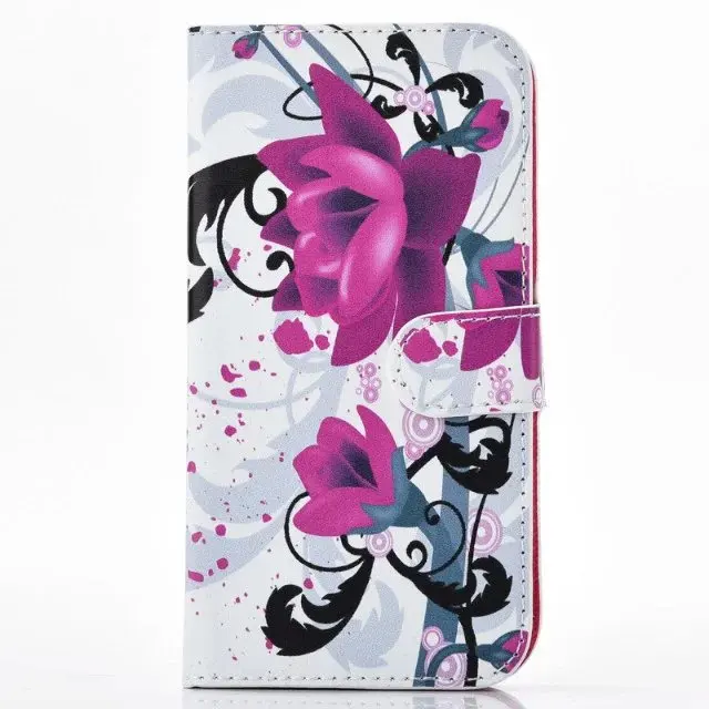 purpleflower Кожаный чехол-книжка с отделениями для карт чехол для samsung Galaxy S4 S5 S6 S7 край J2 Prime J1 мини J3 J5 A5 Grand Prime G531H Neo I9060I крышка - Цвет: purpleflower