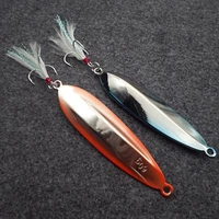 60g 94 7mm long shot metal fishing lure sea monster tackle hard spoon bait with feather