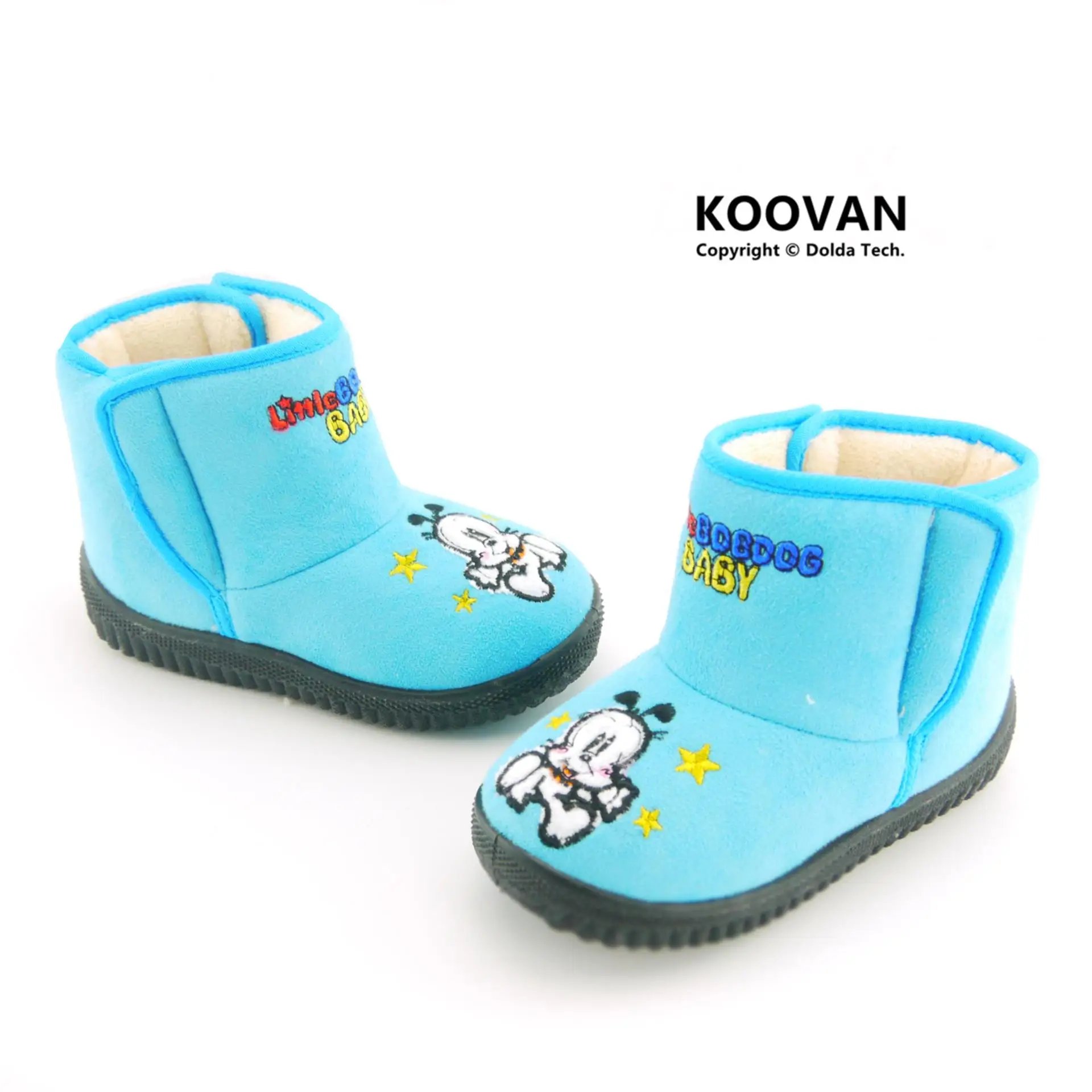 Koovan/детские ботинки 2018 теплые детские ботильоны с рисунком собаки хлопковые