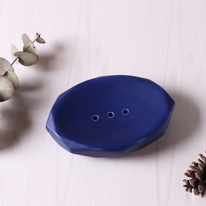 Ceramics Bathroom Supplies Toothbrush Cup Toothbrush Holder Lotion Bottle Soap Dish 2-piece Set Creative Bathroom Supplies - Цвет: C--Soap dish