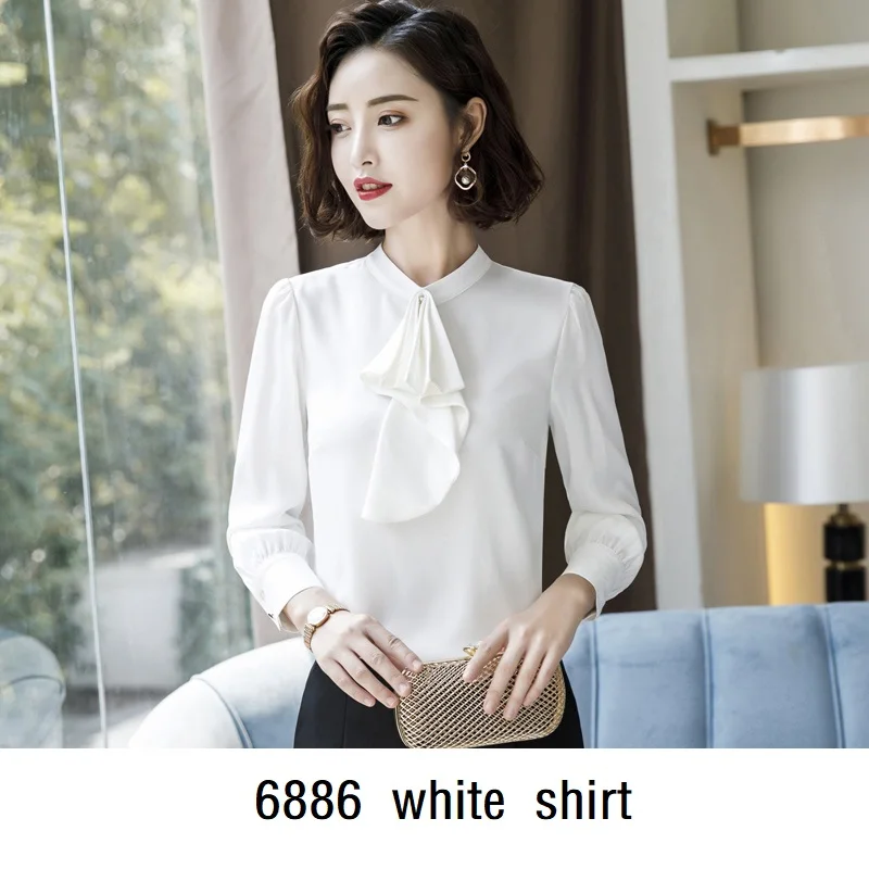 6886 white shirt Женские костюмы тонкий весна осень сплошной цвет длинный рукав блейзеры брюки OL формальные деловые женские брючные костюмы женский комплект костюмы 938 - Цвет: 6886 white shirt