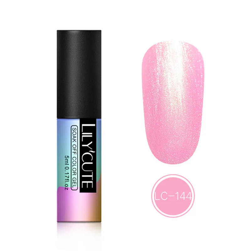 LC-144 LILYCUTE гель для ногтей лак для ногтей Полупостоянный УФ-эмаль гибридный дизайн ногтей Офф-гель лак белый гель для маникюра - Цвет: LC-144