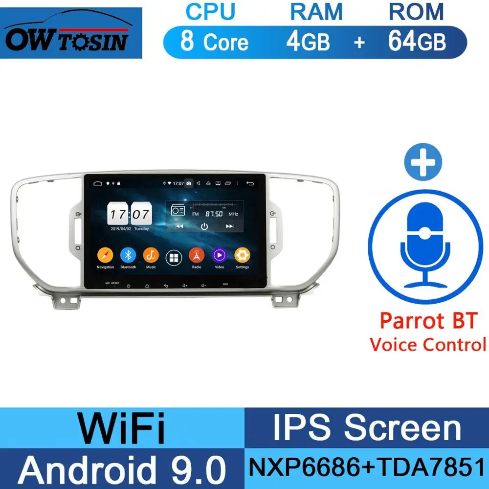 64G Parrot BT " ips 8 ядерный 4G+ 64G Android 9,0 автомобильный DVD мультимедийный плеер для Kia Sportage 4 KIA KX5 gps Радио Parrot BT DSP CarPlay - Цвет: 64G Parrot BT