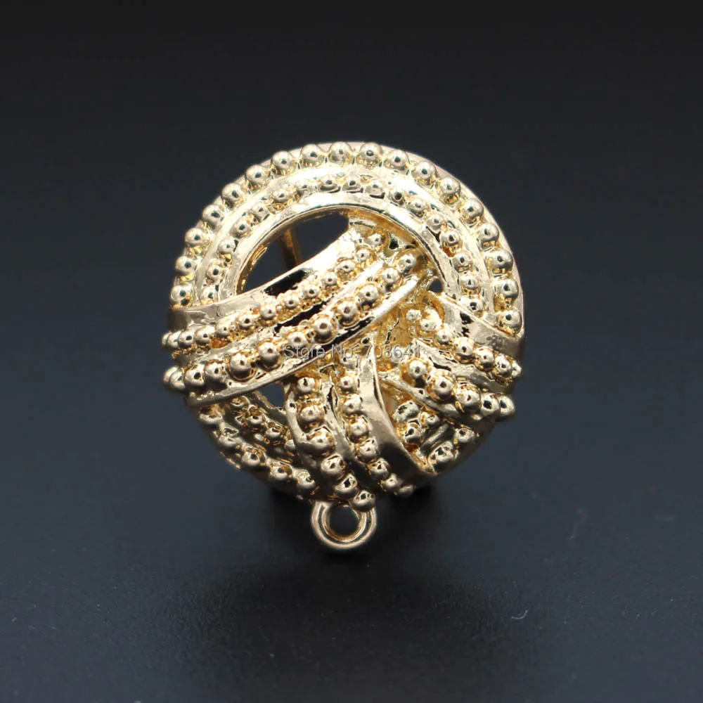 Металлические серьги клипсы с петлей вешалка 19 мм полые круглые сделай сам