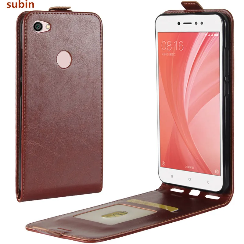 Для Xiaomi Redmi Y1 чехол ретро искусственная кожа Crazy Horse Вертикальный флип для