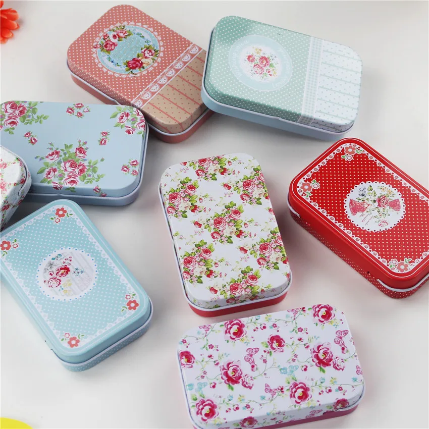 Verkauf 24 Stücke Europa Art Kreisförmige MiNi Eisen Box Candy Lagerung Box Hochzeit Schmuck Pille Fällen Zinn Box Kabel Veranstalter