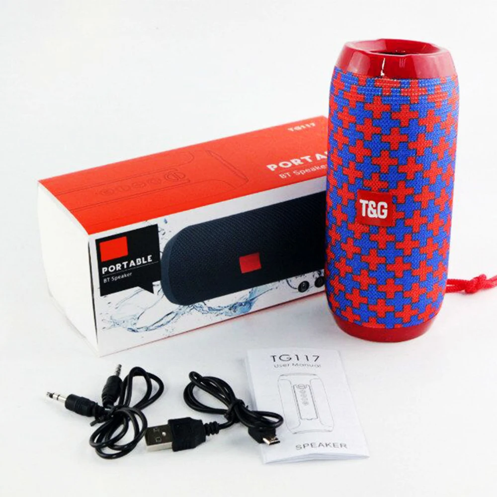 Bluetooth Колонка TG117 fm радио водонепроницаемая Портативная Беспроводная колонка