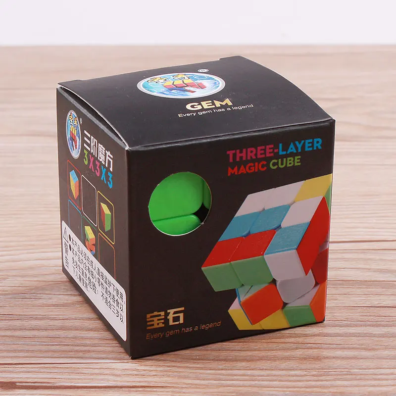 

GEM magic Speed Cube 3x3x3 Stickerless Professional Three Layer Educational Puzzle 3X3 Cube Toys For Children